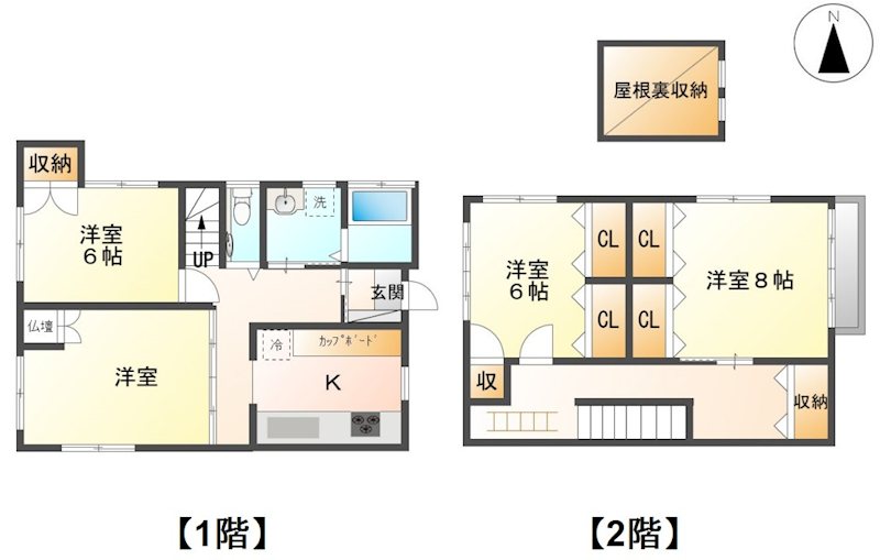 長野県千曲市小島 間取図・土地図
