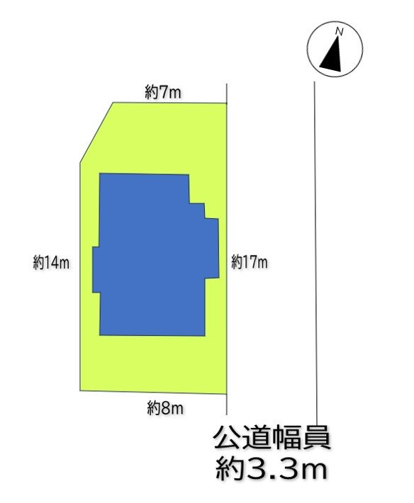 上田市中之条　中古戸建 間取図・土地図