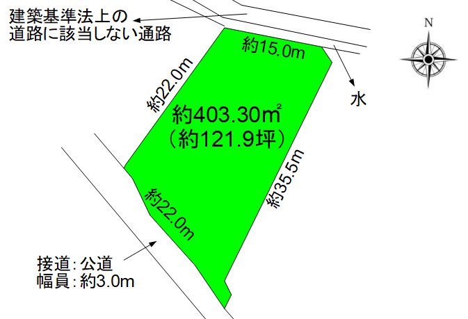 上田市下塩尻　土地 間取図・土地図
