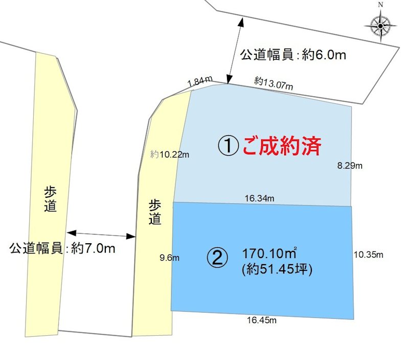 長野県長野市若槻団地1-117 間取図・土地図