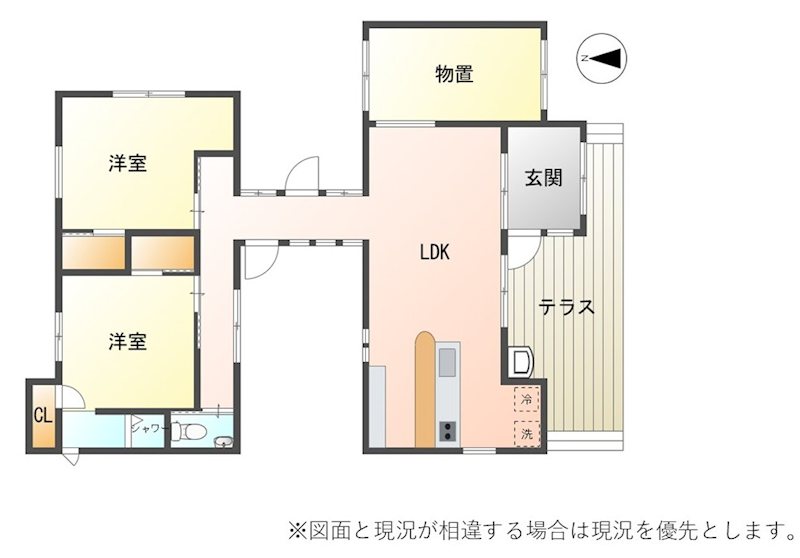 北安曇郡池田町会染　中古戸建 間取図・土地図