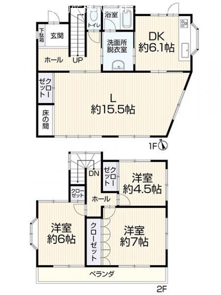 長野県長野市稲葉 間取図・土地図