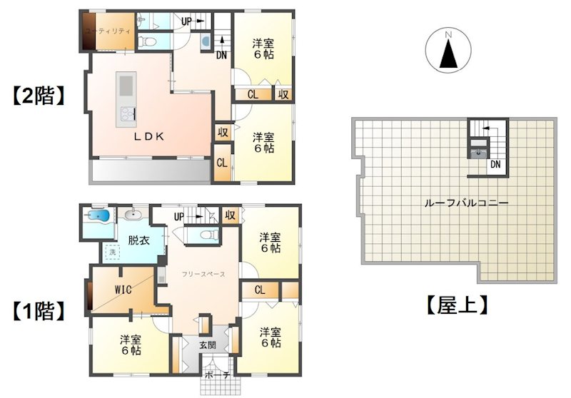 長野県長野市中越２丁目 間取図・土地図