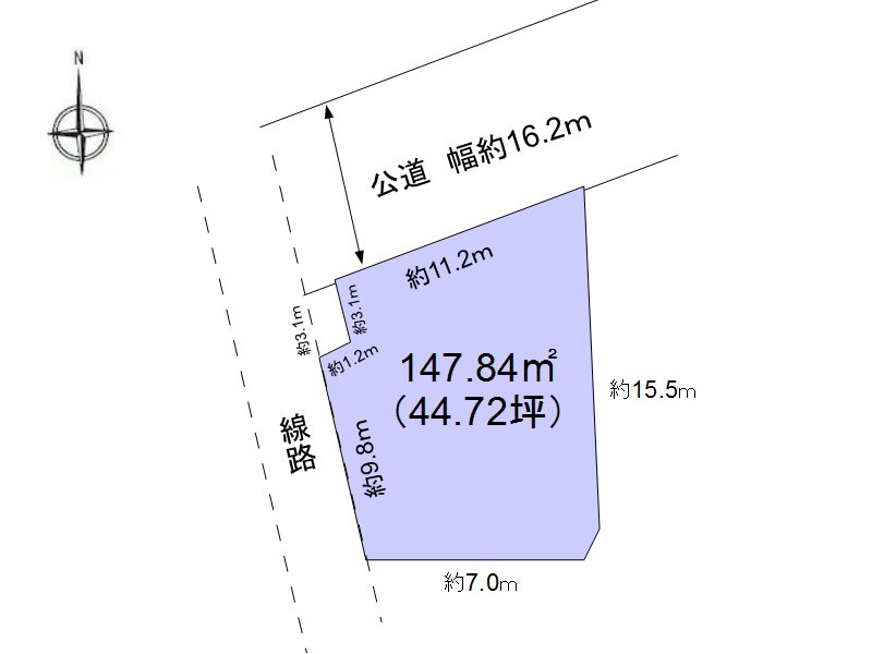 佐久市中込　土地 間取図・土地図