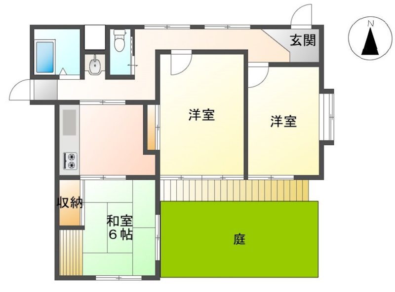 長野県千曲市若宮 間取図・土地図