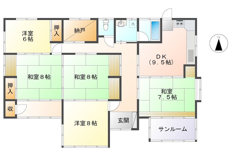 佐久市取出町　中古戸建 間取図・土地図