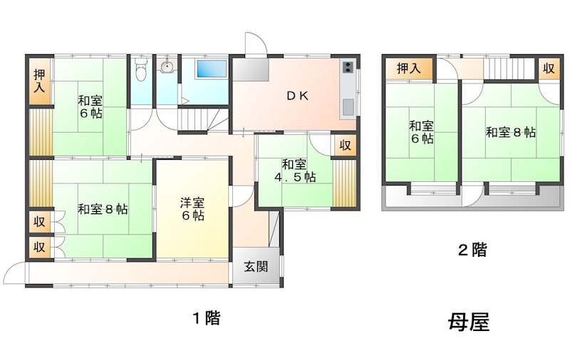 佐久市常田　中古戸建 間取図・土地図