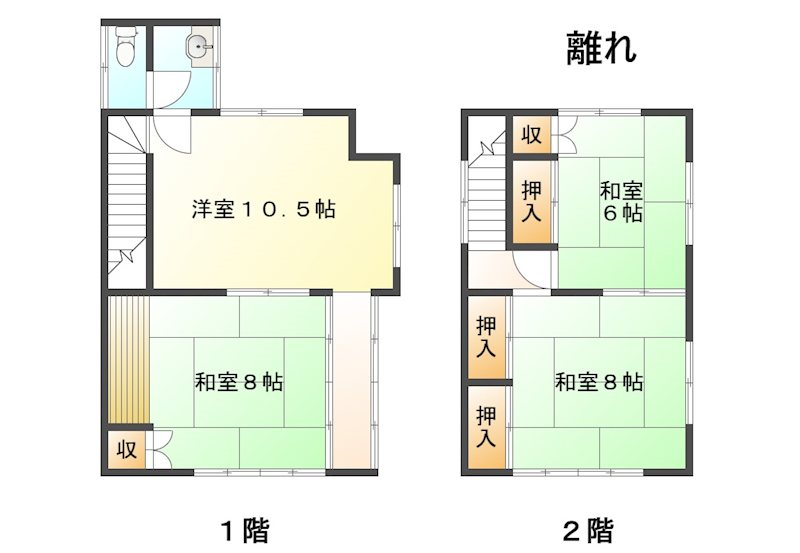 佐久市常田　中古戸建 間取図・土地図