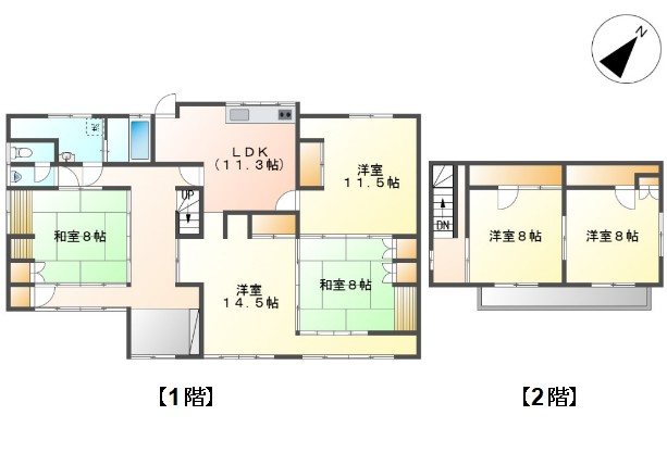 坂城町上平　中古戸建 間取図・土地図