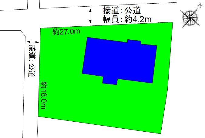 坂城町上平　中古戸建 間取図・土地図