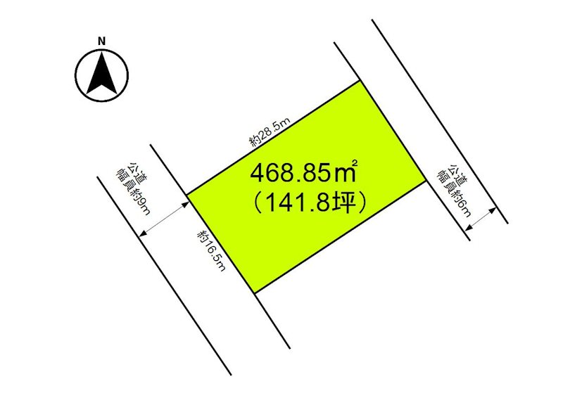 佐久市中込　土地 間取図・土地図