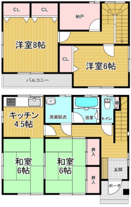 長野県千曲市寂蒔 間取図・土地図