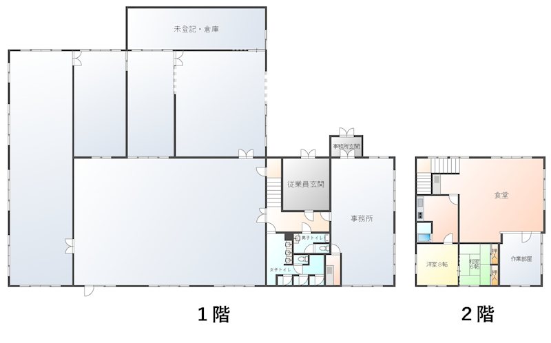 佐久穂町海瀬　中古工場 間取図・土地図