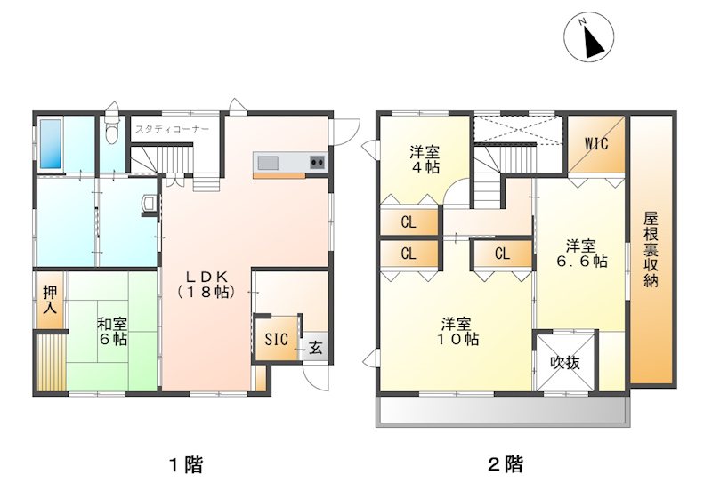佐久市平賀　中古戸建 間取図・土地図