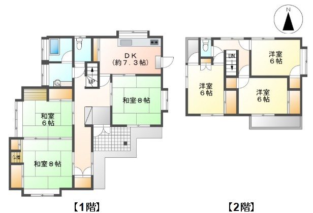 上田市腰越　中古戸建 間取図・土地図