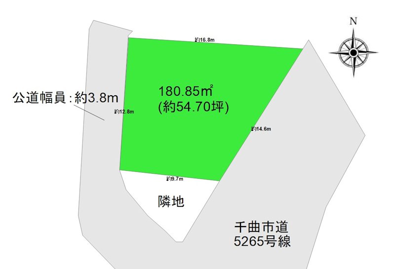 長野県千曲市雨宮 間取図・土地図