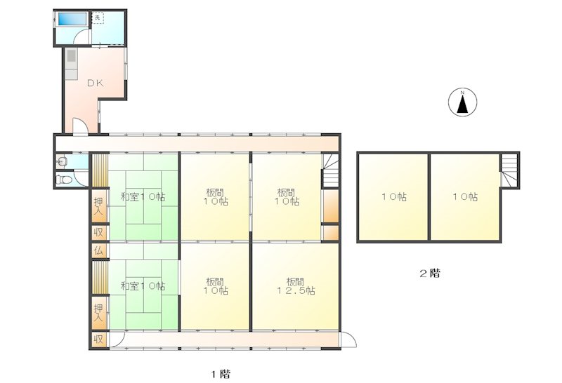 佐久市平賀　中古戸建 間取図・土地図