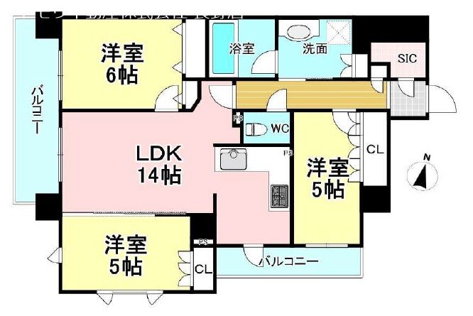 サーパス長野南県 間取図・土地図