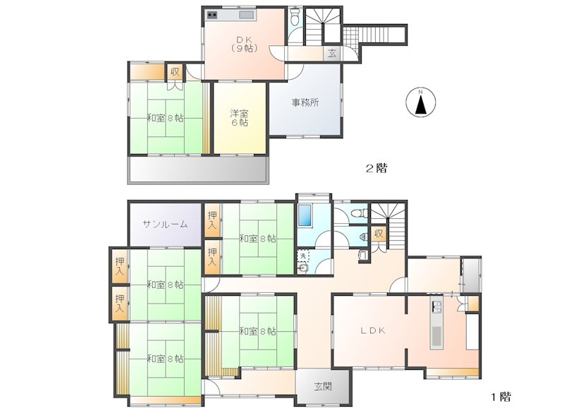 小諸市森山　中古戸建 間取図・土地図