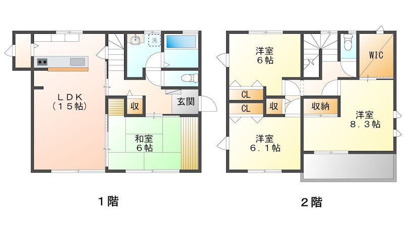 佐久市安原　中古戸建 間取図・土地図