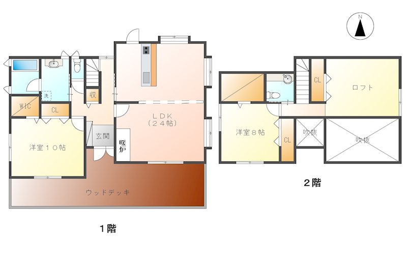 小諸市大久保　中古戸建 間取図・土地図