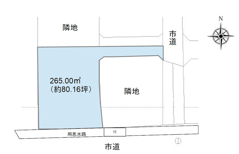 長野県長野市西尾張部 間取図・土地図