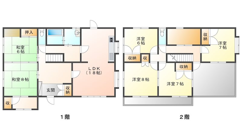 佐久市春日　中古戸建 間取図・土地図