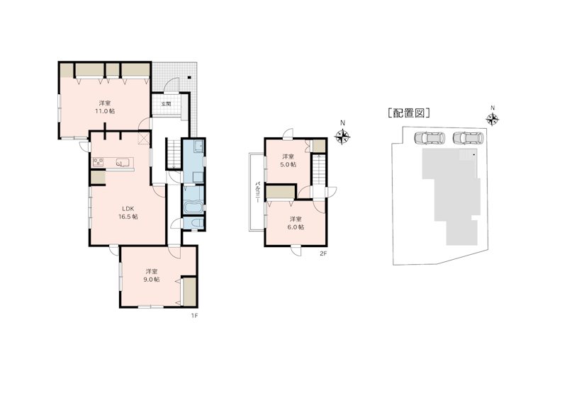 安曇野市明科中川手　中古住宅 間取図・土地図