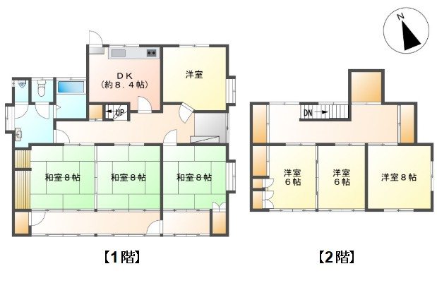 上田市緑が丘1丁目　中古戸建 間取図・土地図