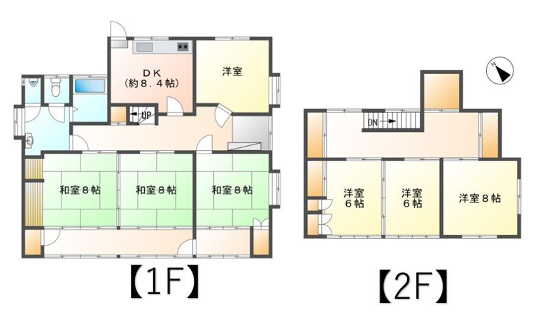 上田市緑が丘1丁目　中古戸建 間取図・土地図