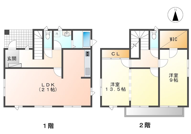 佐久市塚原　中古戸建 間取図・土地図
