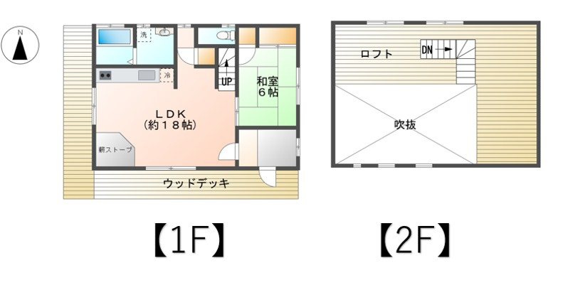 青木村沓掛　中古戸建 間取図・土地図