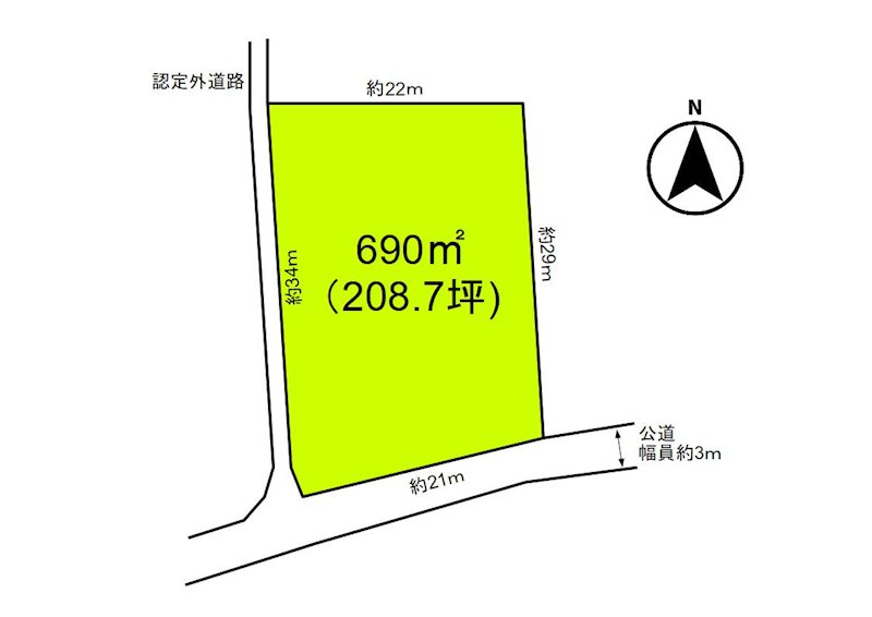 御代田町塩野　土地 間取図・土地図