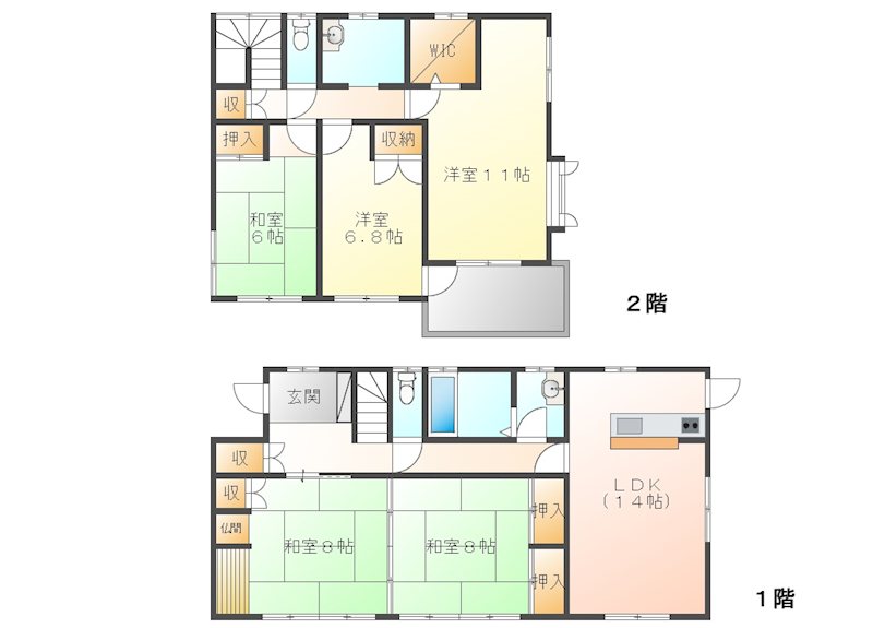 立科町茂田井　中古戸建 間取図・土地図