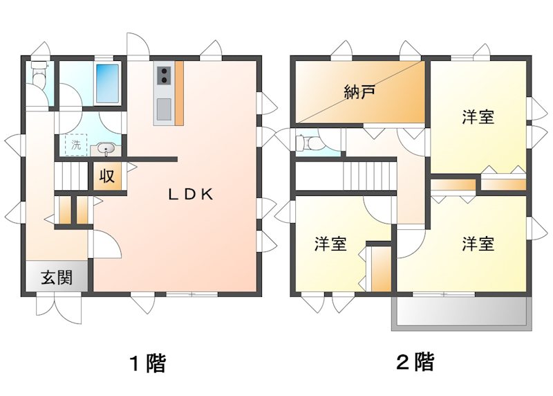 佐久市志賀　中古戸建 間取図・土地図