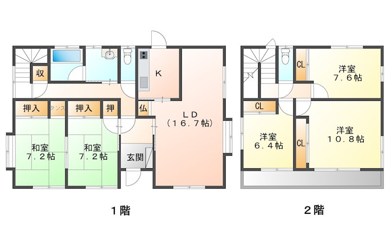 御代田町御代田　中古戸建 間取図・土地図
