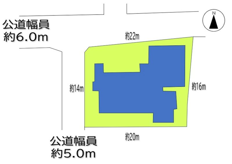 上田市上田　中古戸建 間取図・土地図