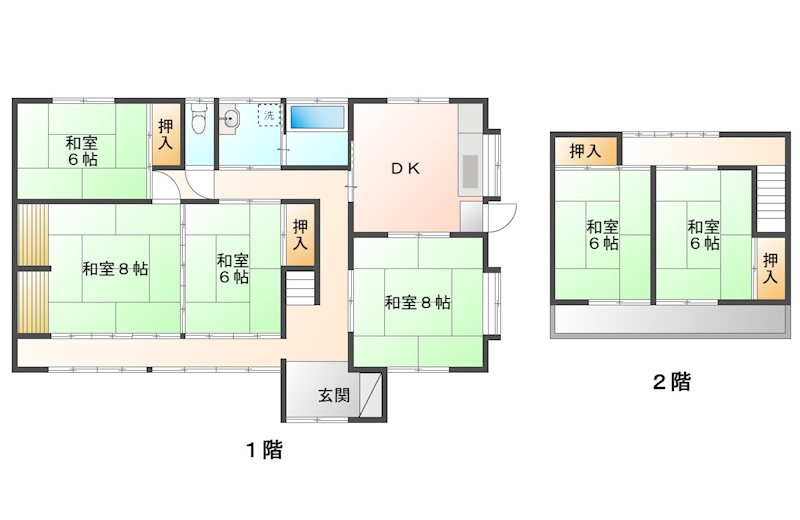 佐久市野沢　中古戸建 間取図・土地図