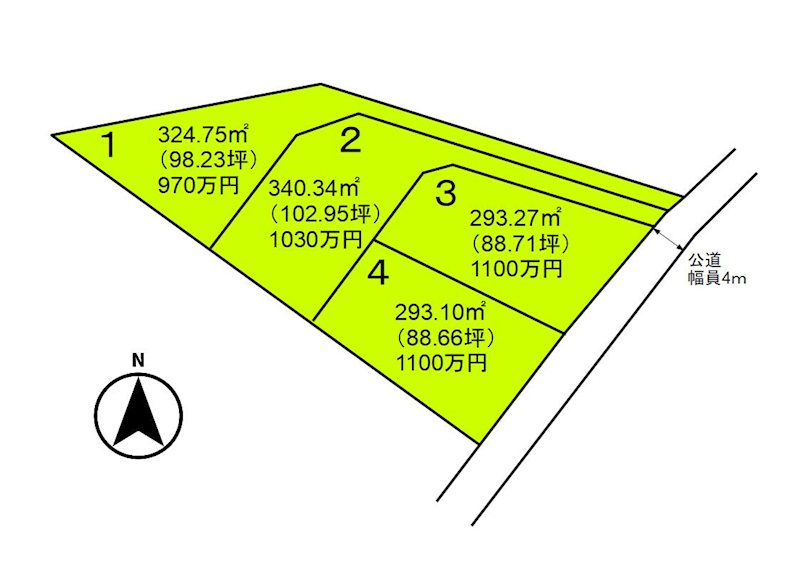 御代田町御代田　分譲地 間取図・土地図