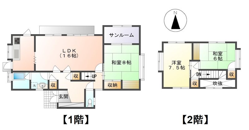 長野県長野市稲里町田牧 間取図・土地図