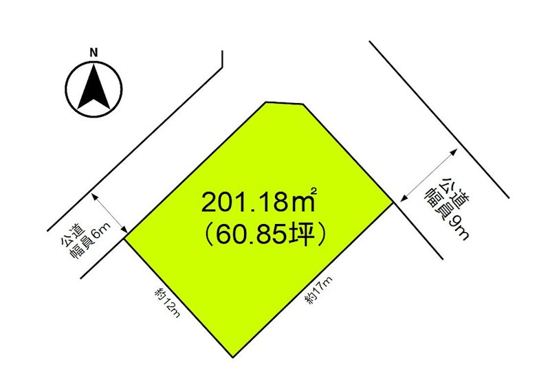 佐久市中込　土地 間取図・土地図