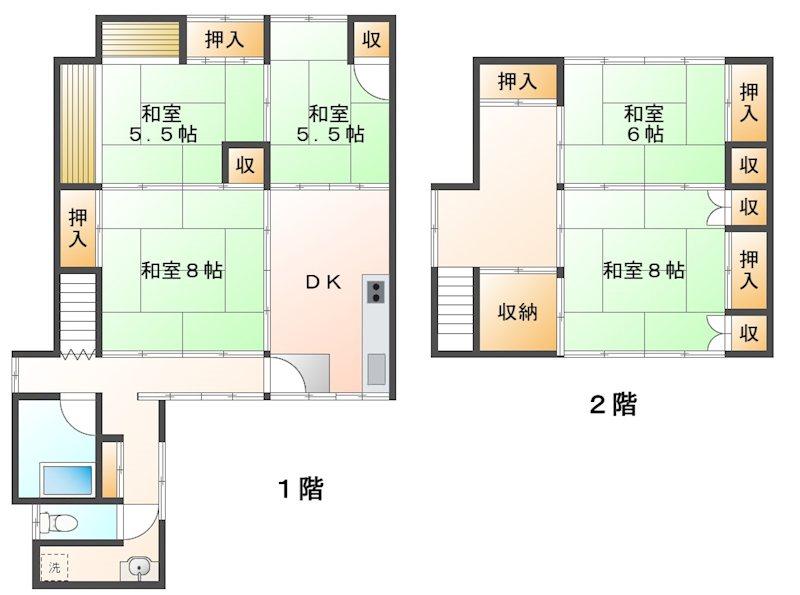 佐久市入沢　中古戸建 間取図・土地図