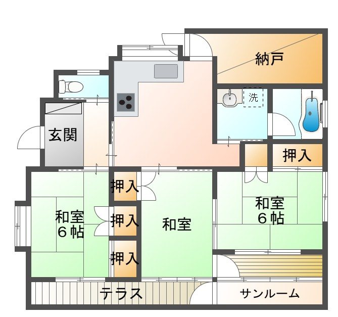 長野県長野市西長野往生地 間取図・土地図
