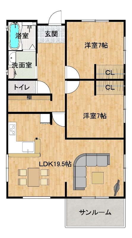 中野市更科　中古戸建 間取図・土地図