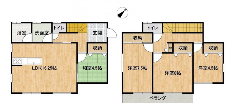 長野県須坂市臥竜６丁目3-8-1 間取図・土地図