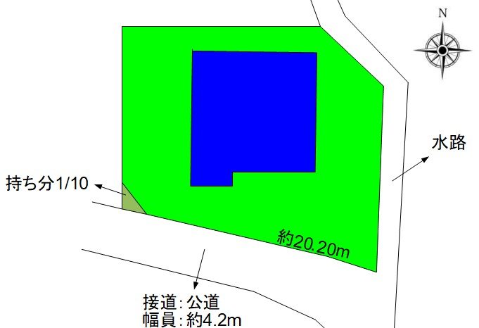 上田市下之郷　中古戸建 間取図・土地図