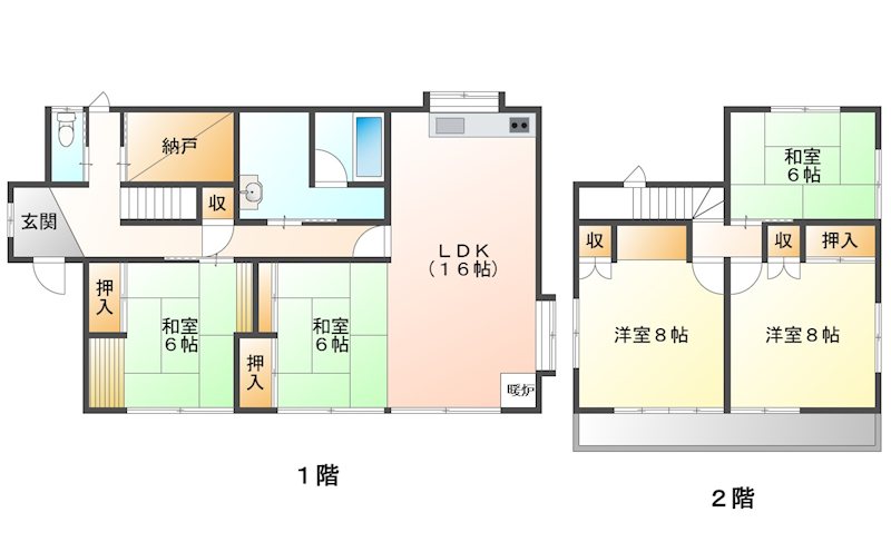 佐久市小田井　中古戸建 間取図・土地図