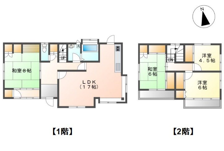 上田市林之郷　中古戸建 間取図・土地図