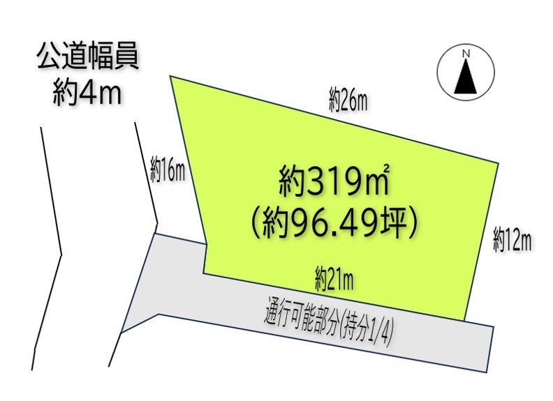 上田市諏訪形　土地 間取図・土地図