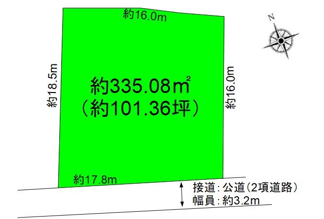 上田市蒼久保　土地 間取図・土地図